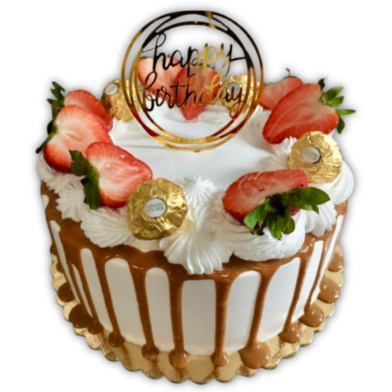 Pastel Tres Leches Fresas y Ferrero