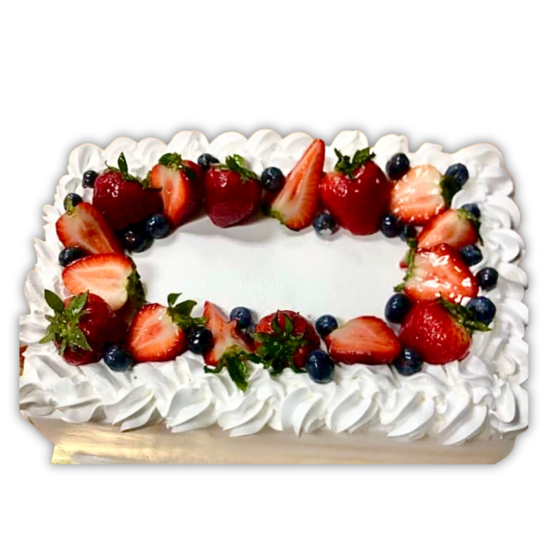 Pastel Tres Leches Strawberries y BlueBerries